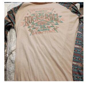 Rock and roll cowgirl long sleeve t shirt
